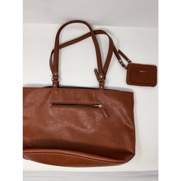 Rosetti Brown Double Handle Purse and Coin Purse 11" Tall x 16" Wide‎ x 10" - Picture 2 of 5